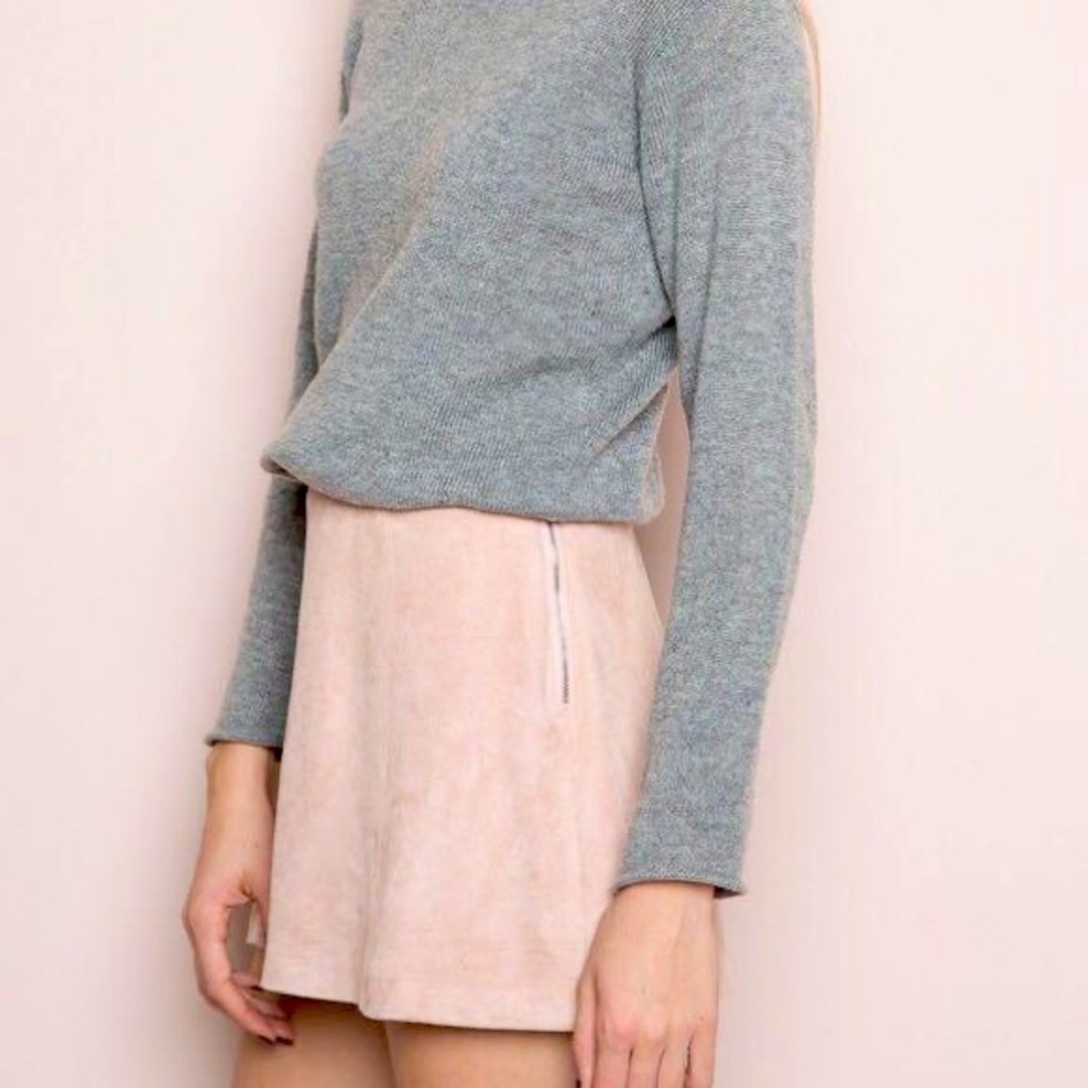 Brandy Melville pink suede skirt